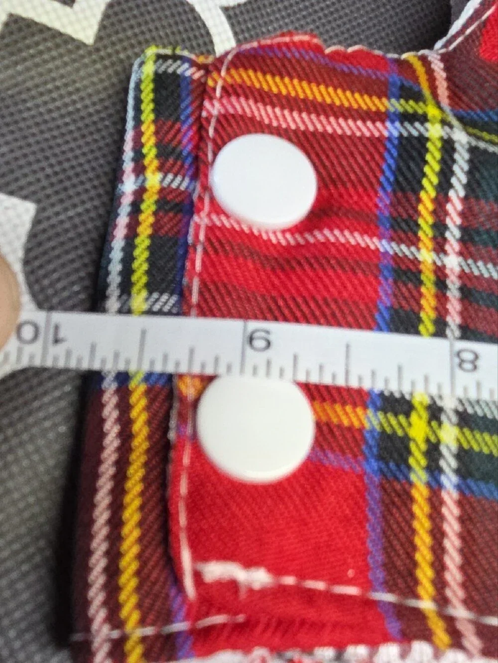 Red Plaid Bow Accent Pet Harness Dress